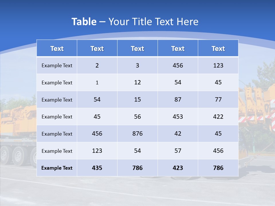 Truck Power Crane PowerPoint Template