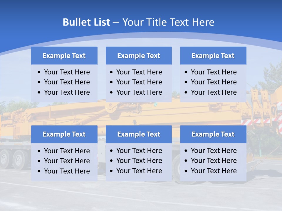 Truck Power Crane PowerPoint Template