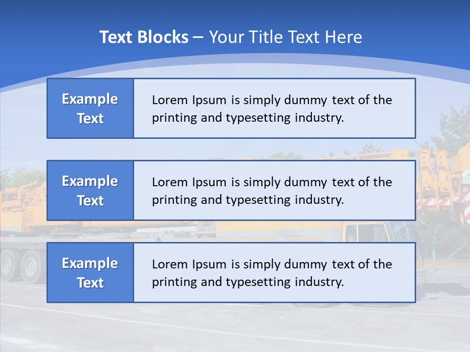 Truck Power Crane PowerPoint Template