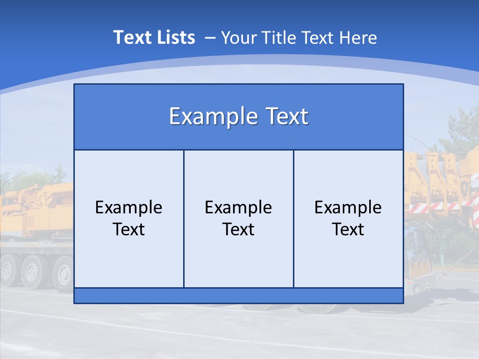 Truck Power Crane PowerPoint Template