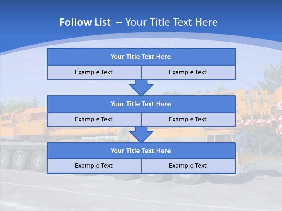 Truck Power Crane PowerPoint Template