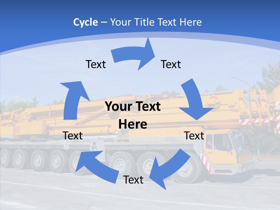 Truck Power Crane PowerPoint Template