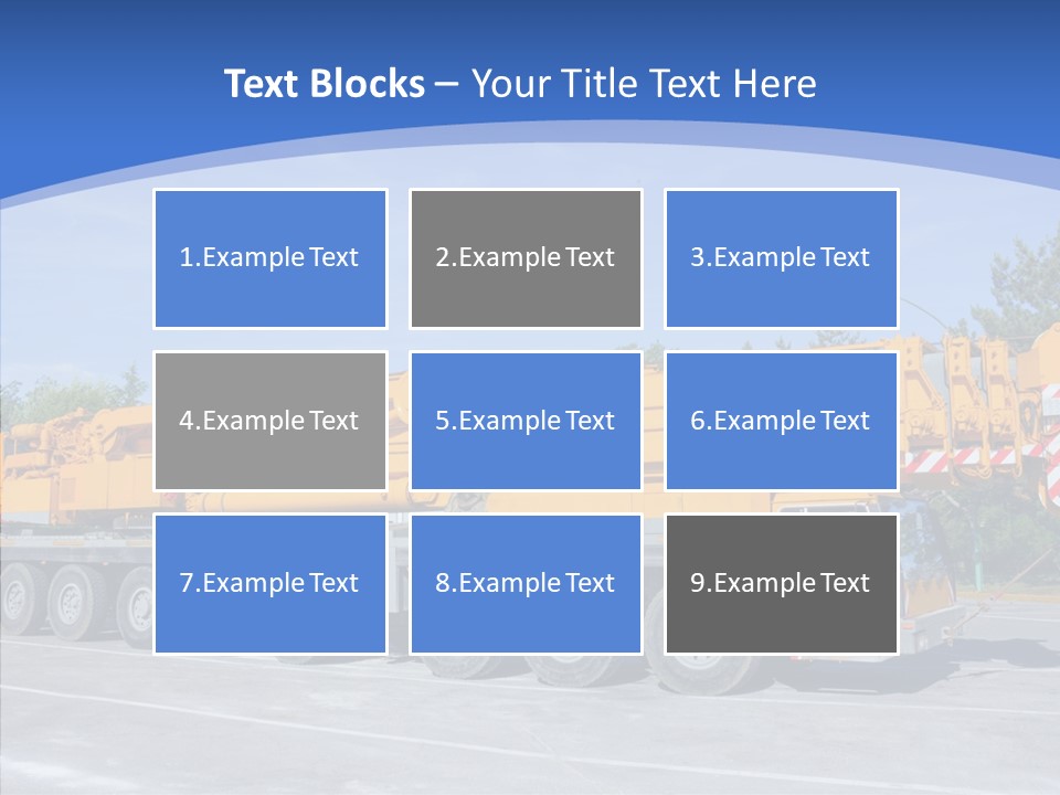 Truck Power Crane PowerPoint Template