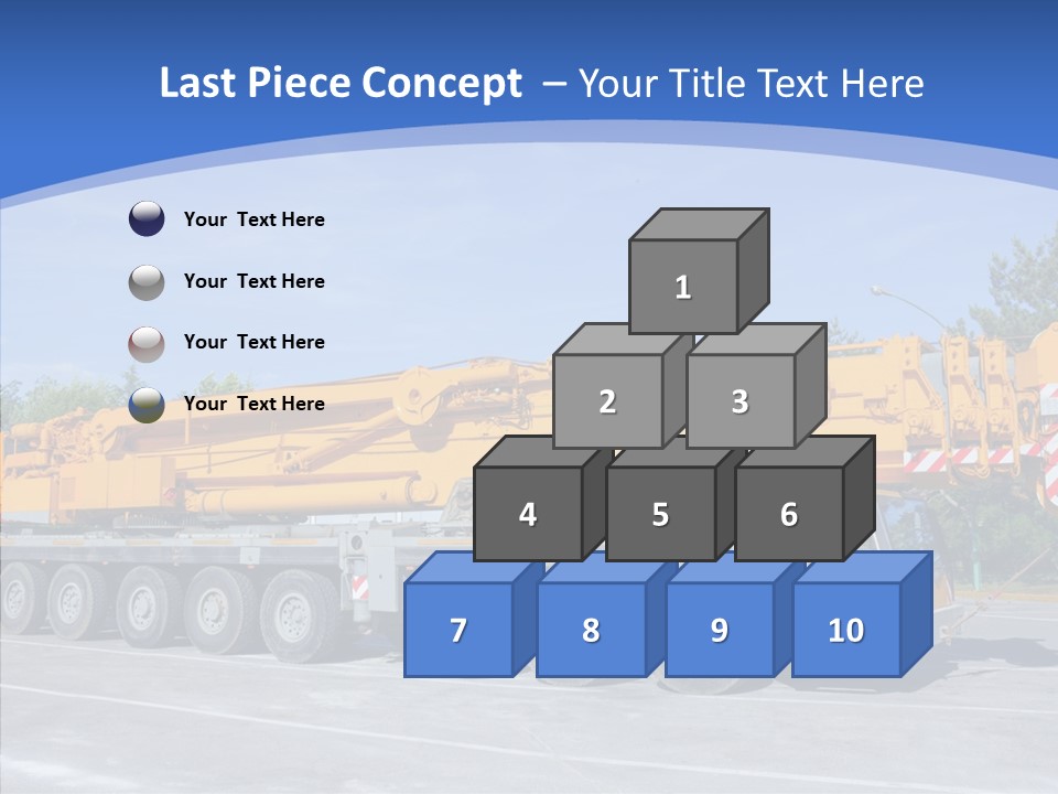Truck Power Crane PowerPoint Template