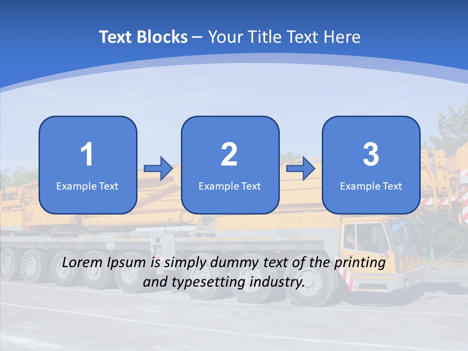 Truck Power Crane PowerPoint Template