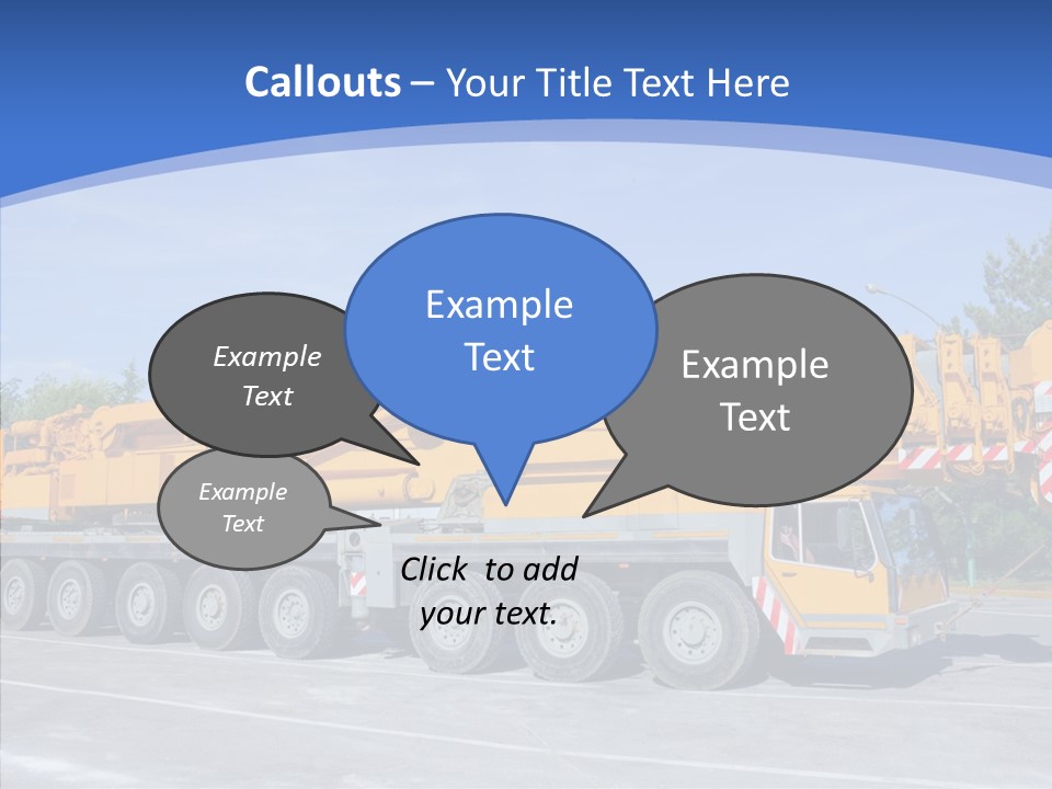 Truck Power Crane PowerPoint Template