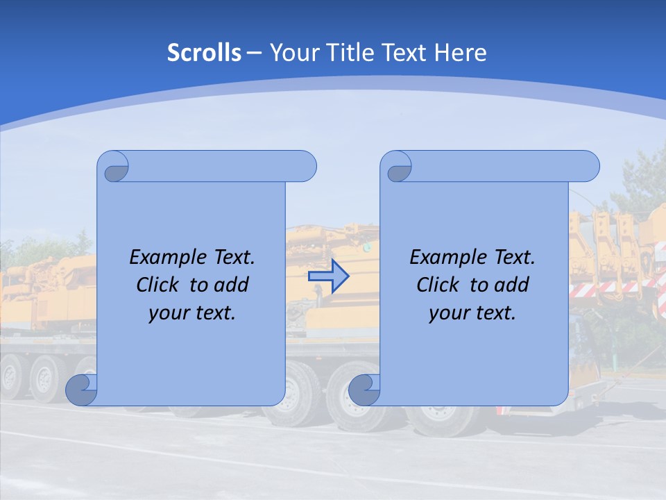 Truck Power Crane PowerPoint Template
