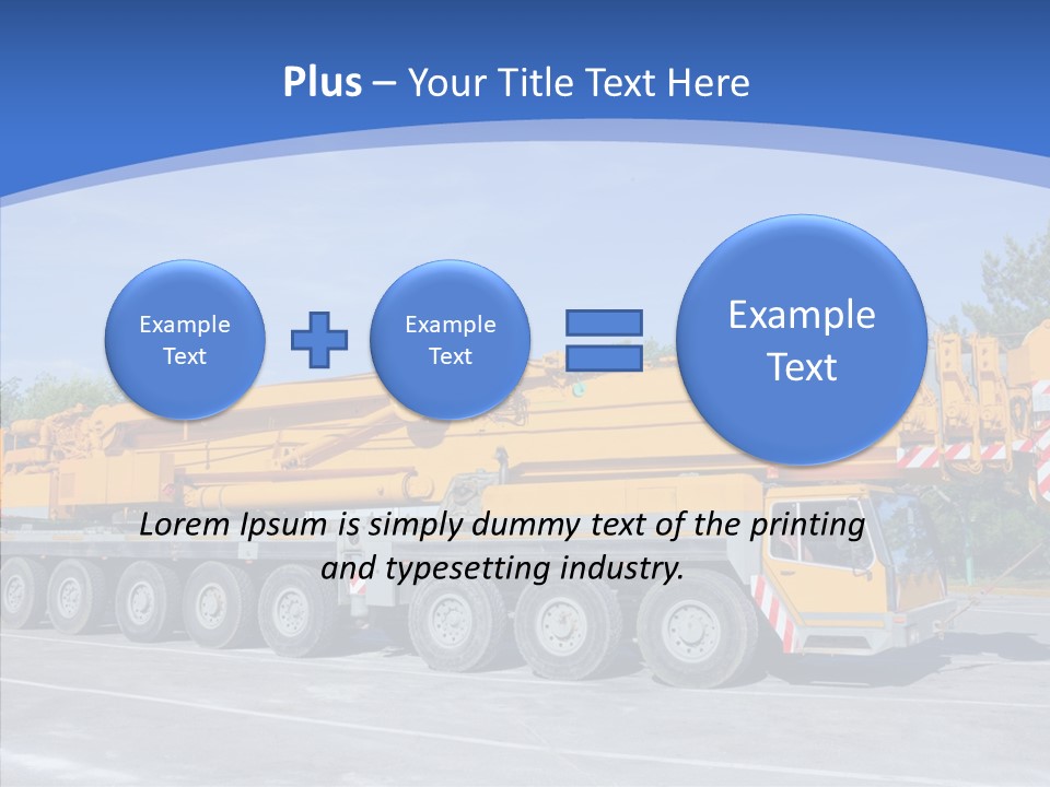 Truck Power Crane PowerPoint Template