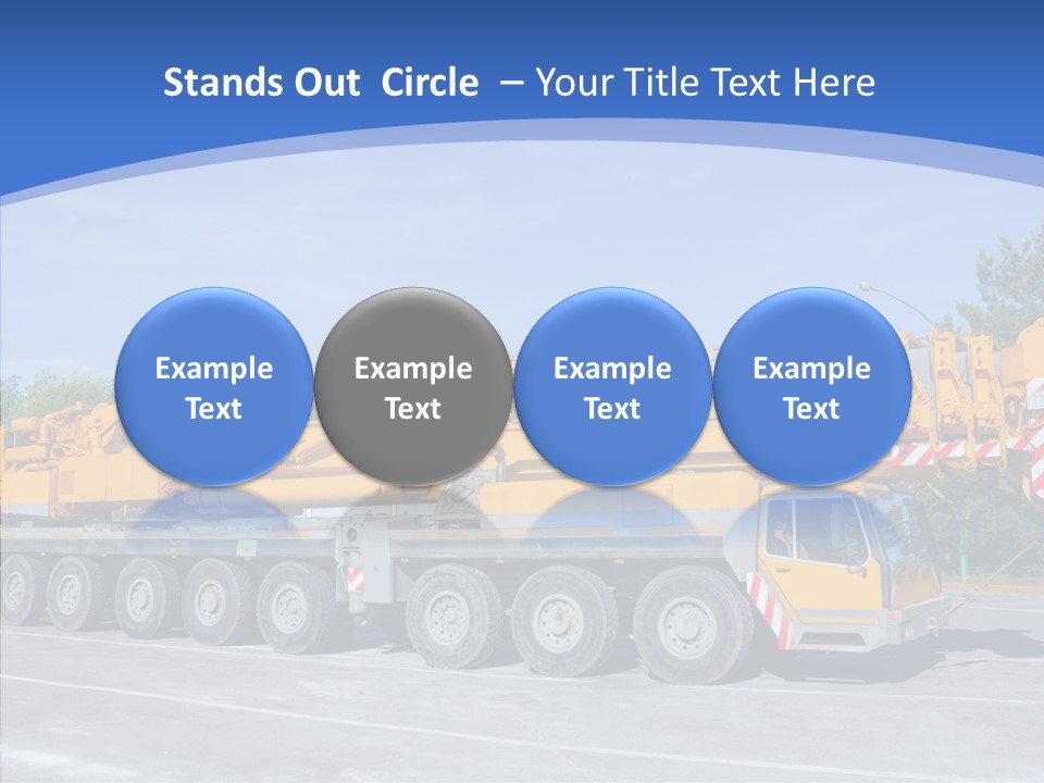 Truck Power Crane PowerPoint Template