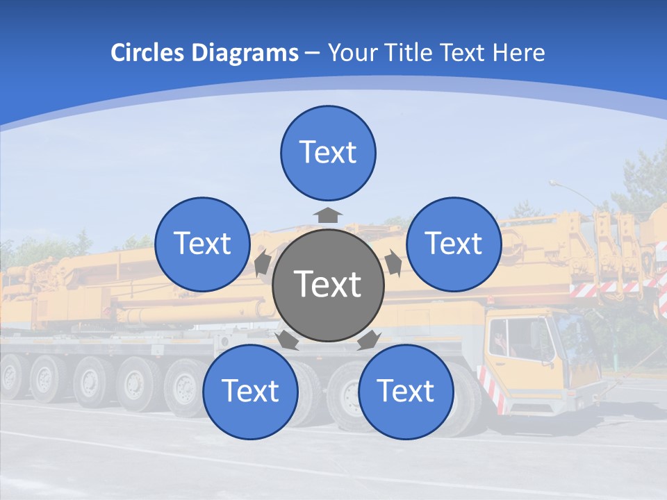 Truck Power Crane PowerPoint Template