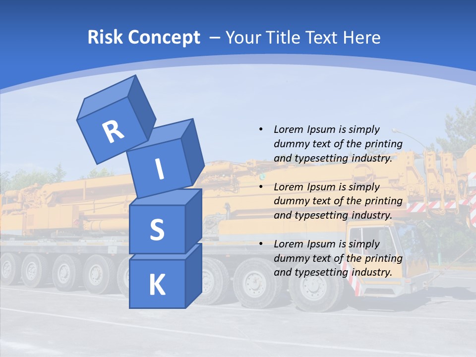 Truck Power Crane PowerPoint Template