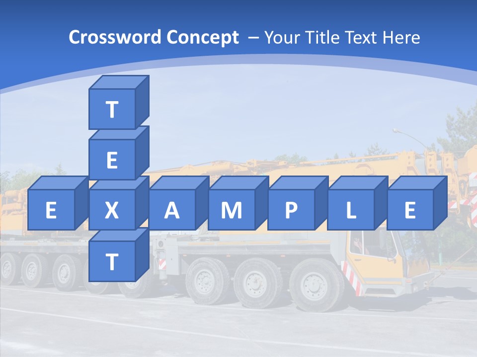 Truck Power Crane PowerPoint Template