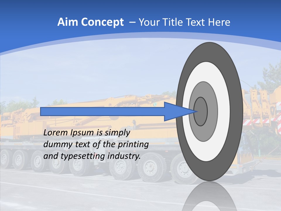 Truck Power Crane PowerPoint Template