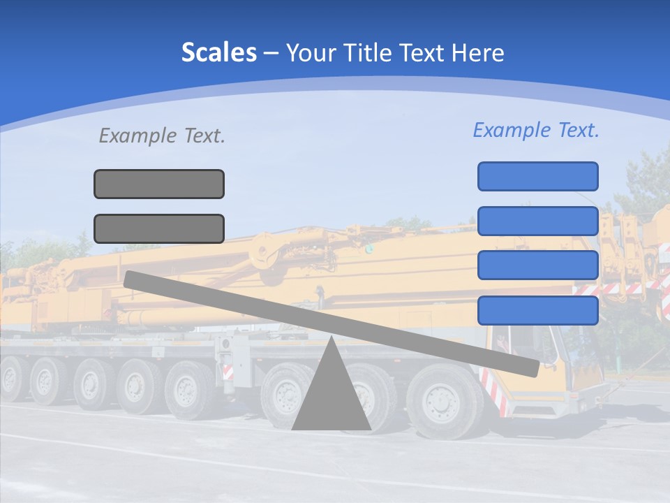 Truck Power Crane PowerPoint Template