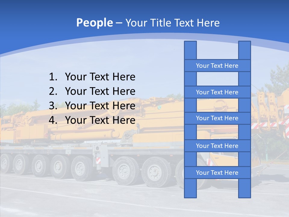 Truck Power Crane PowerPoint Template