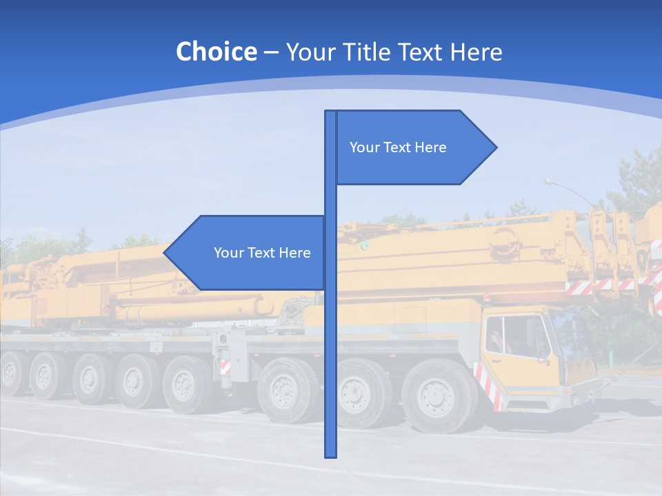 Truck Power Crane PowerPoint Template