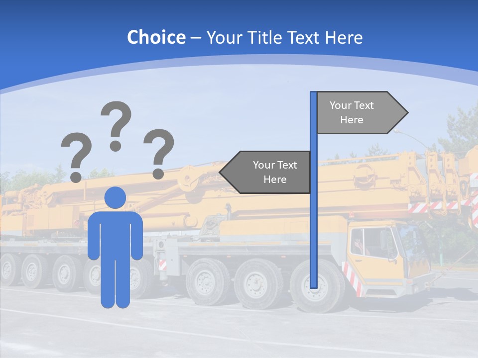 Truck Power Crane PowerPoint Template