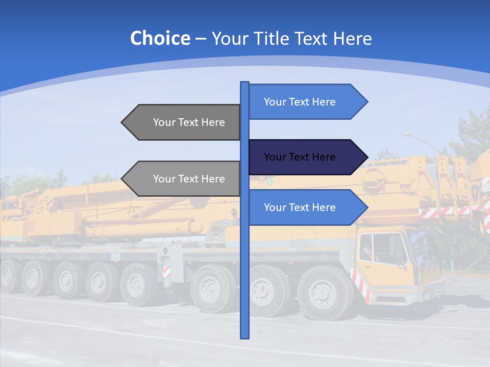 Truck Power Crane PowerPoint Template