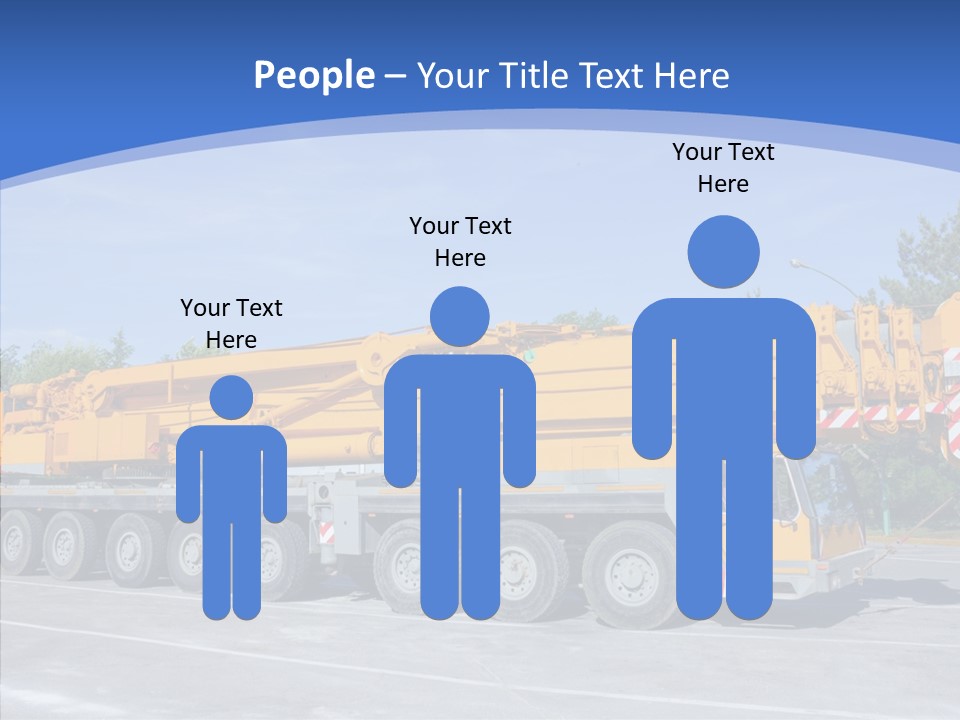 Truck Power Crane PowerPoint Template