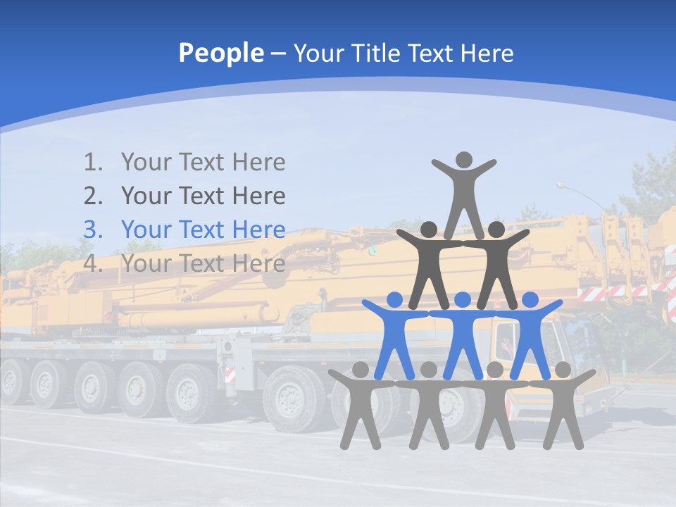 Truck Power Crane PowerPoint Template