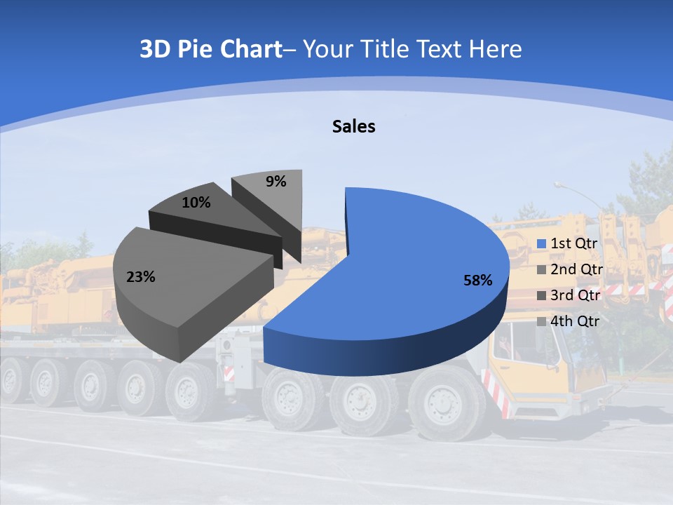 Truck Power Crane PowerPoint Template