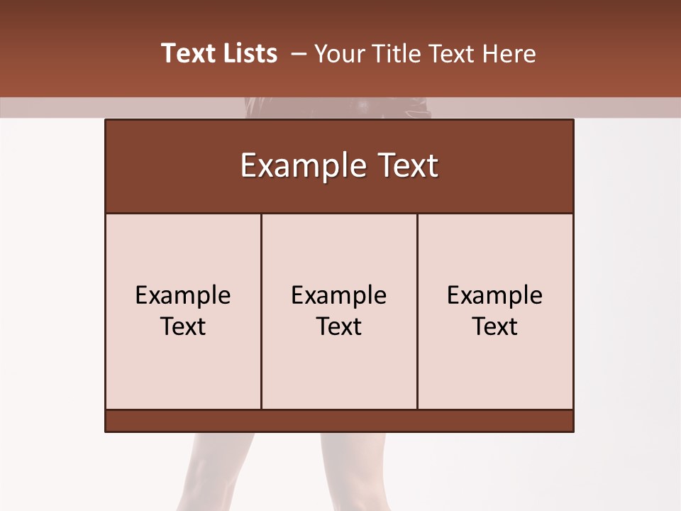 Woman Pretty Figure PowerPoint Template