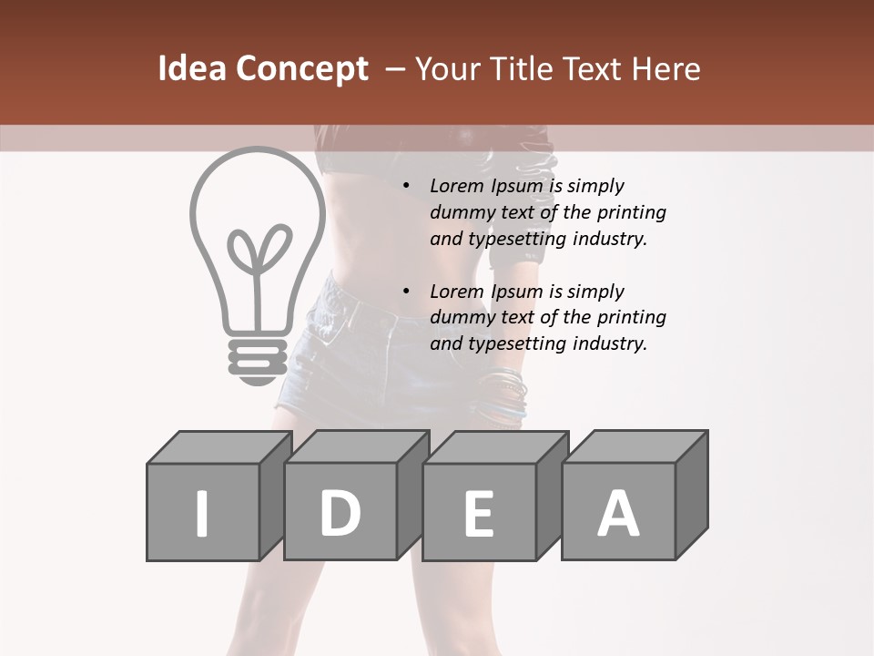 Woman Pretty Figure PowerPoint Template