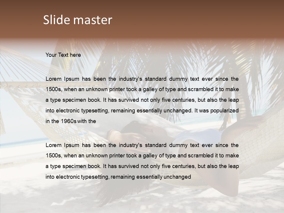 Tan Tropical Sea PowerPoint Template
