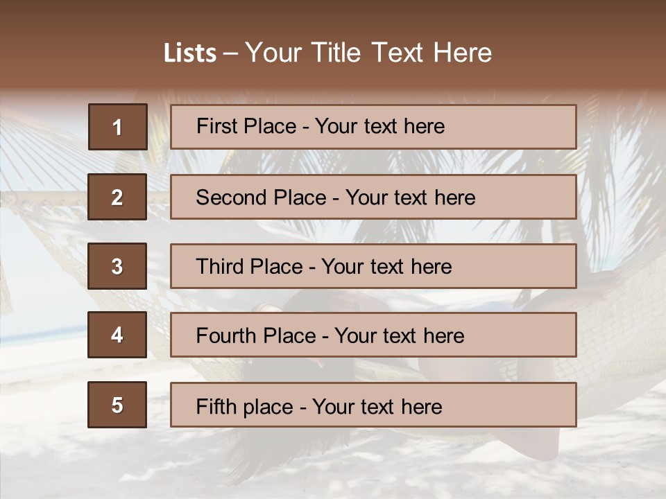 Tan Tropical Sea PowerPoint Template