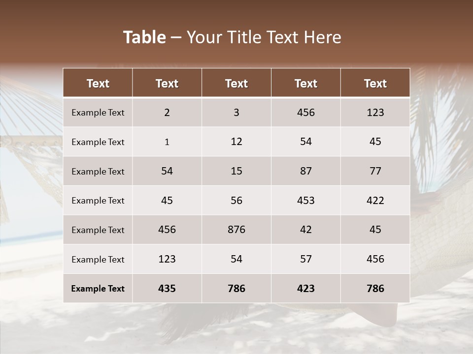 Tan Tropical Sea PowerPoint Template