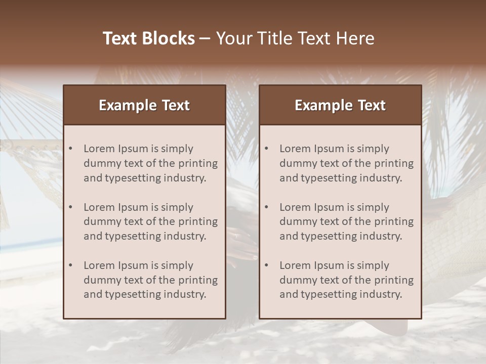 Tan Tropical Sea PowerPoint Template