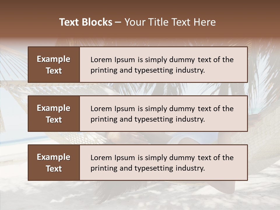 Tan Tropical Sea PowerPoint Template