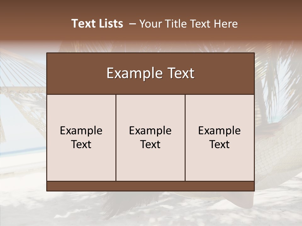 Tan Tropical Sea PowerPoint Template