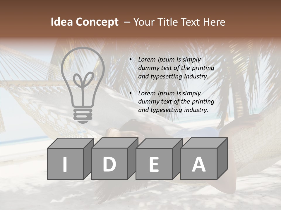 Tan Tropical Sea PowerPoint Template