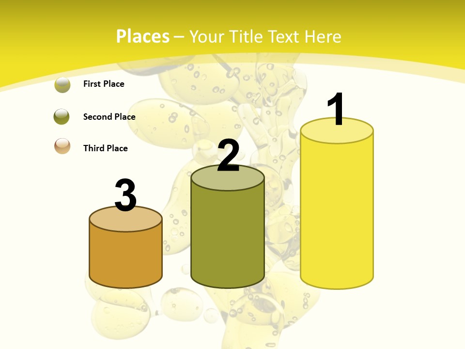 Yellow Liquid Macro PowerPoint Template