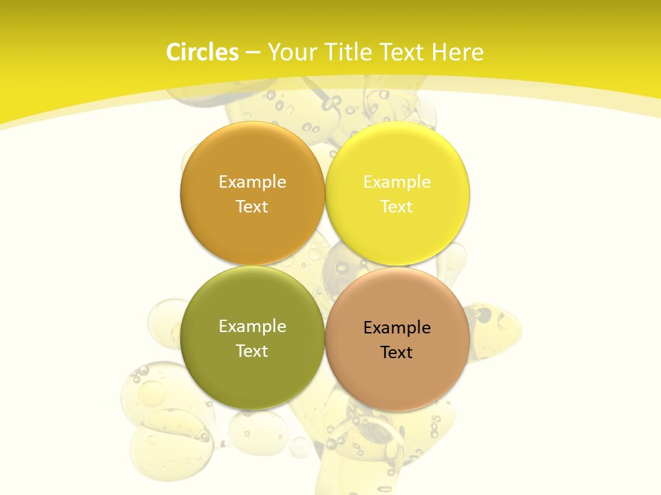 Yellow Liquid Macro PowerPoint Template