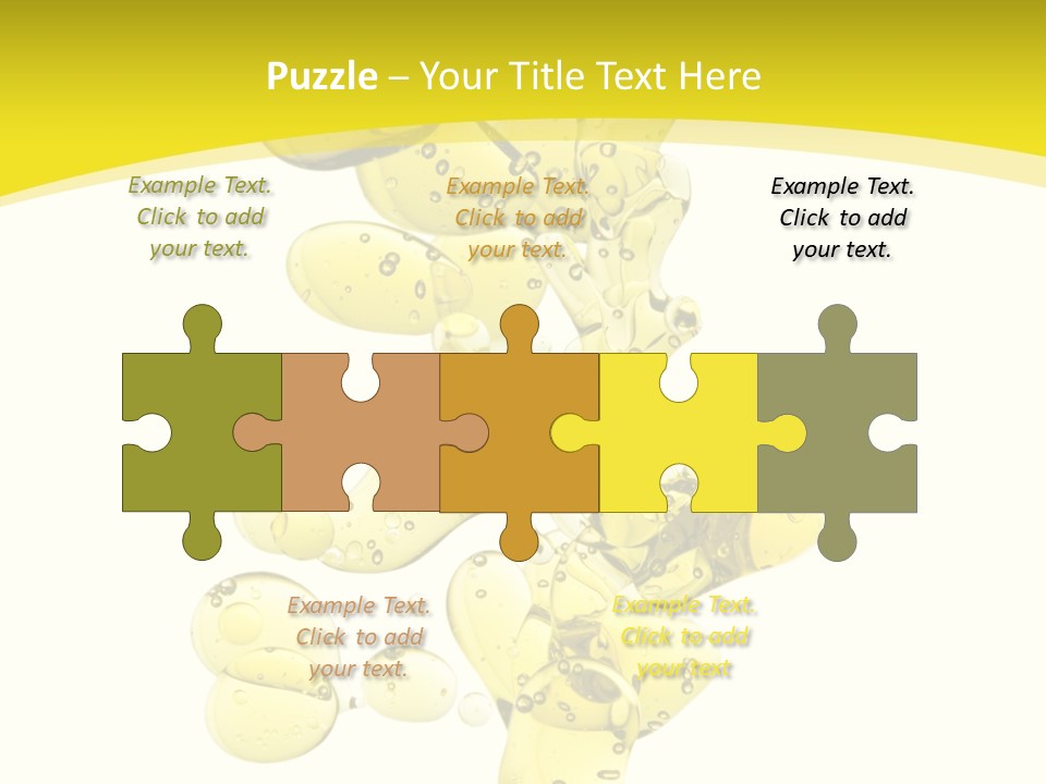 Yellow Liquid Macro PowerPoint Template