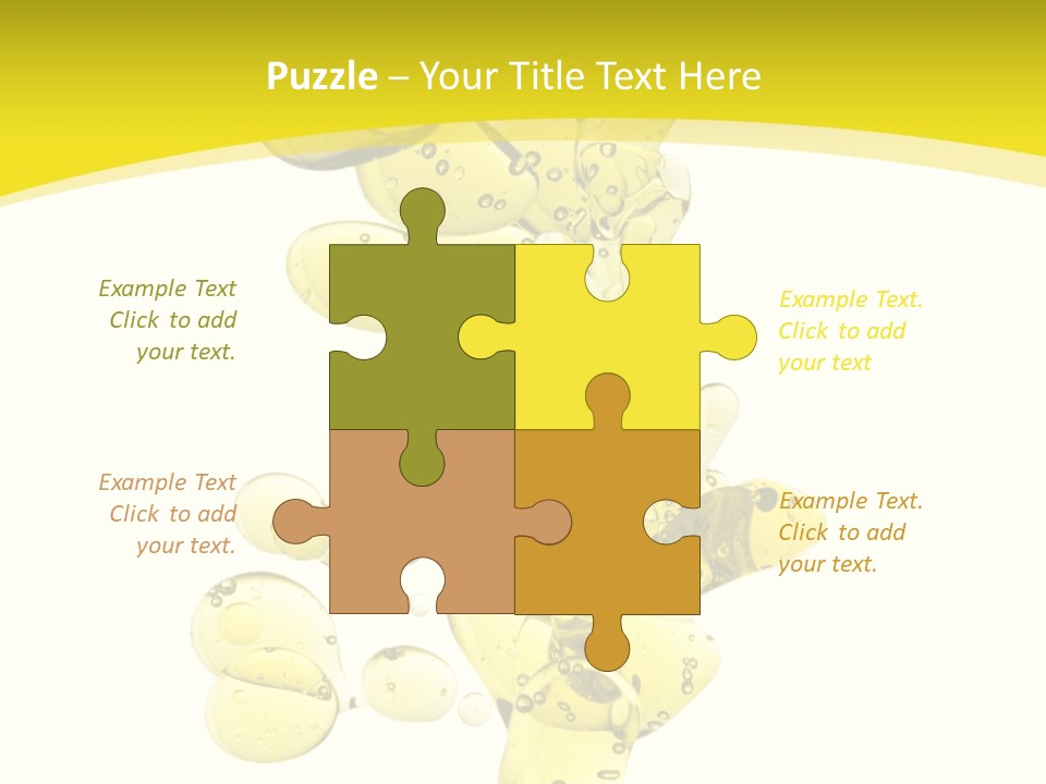 Yellow Liquid Macro PowerPoint Template