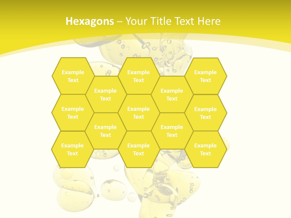 Yellow Liquid Macro PowerPoint Template