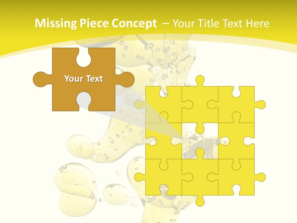 Yellow Liquid Macro PowerPoint Template