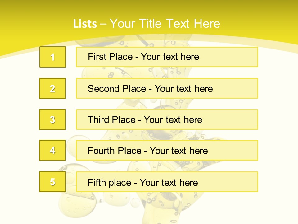 Yellow Liquid Macro PowerPoint Template