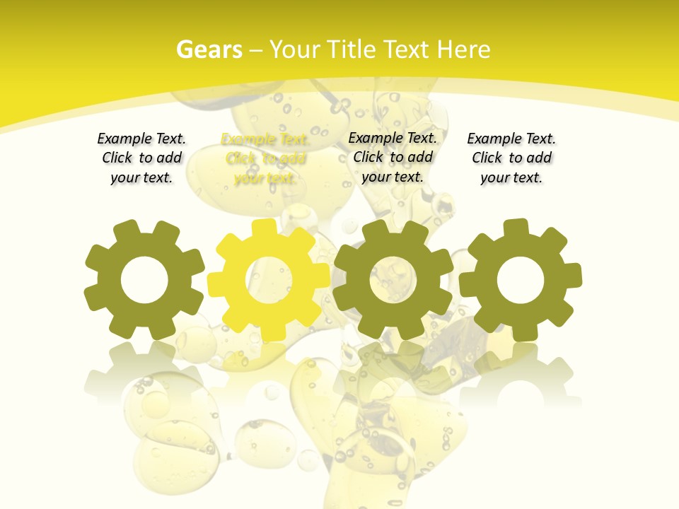 Yellow Liquid Macro PowerPoint Template