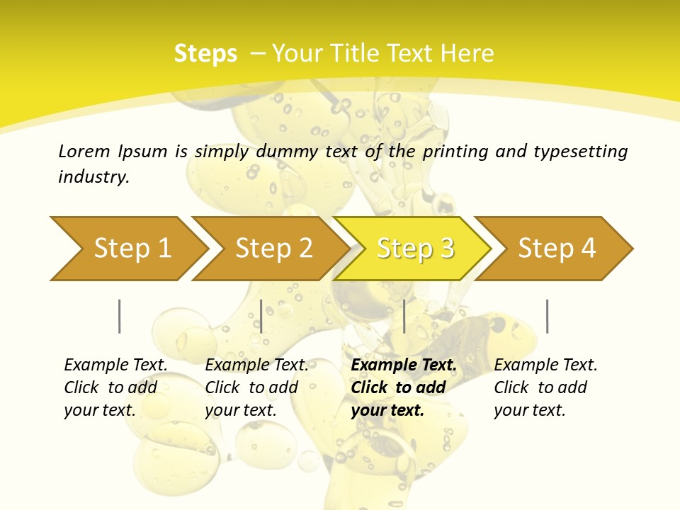 Yellow Liquid Macro PowerPoint Template