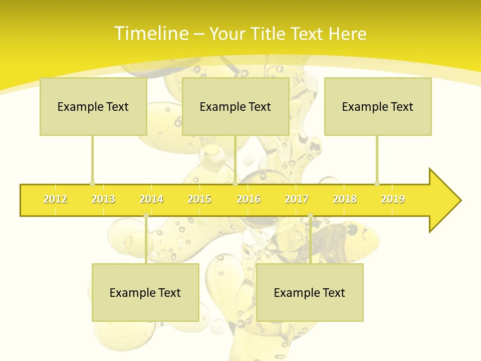 Yellow Liquid Macro PowerPoint Template