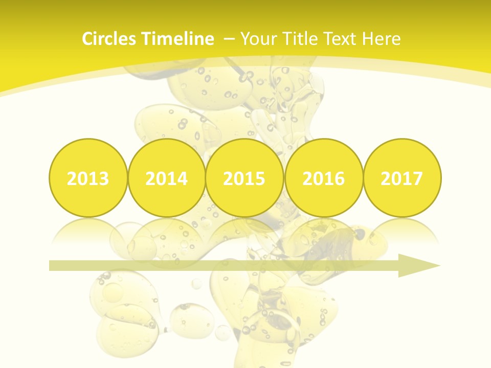 Yellow Liquid Macro PowerPoint Template