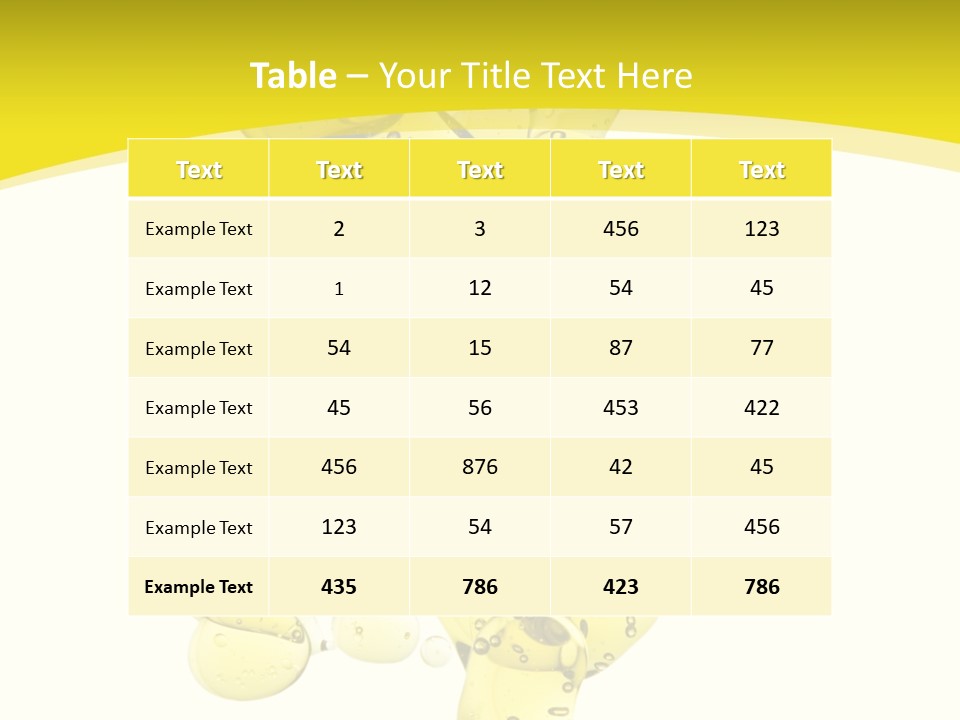 Yellow Liquid Macro PowerPoint Template