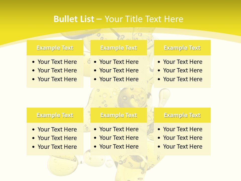 Yellow Liquid Macro PowerPoint Template