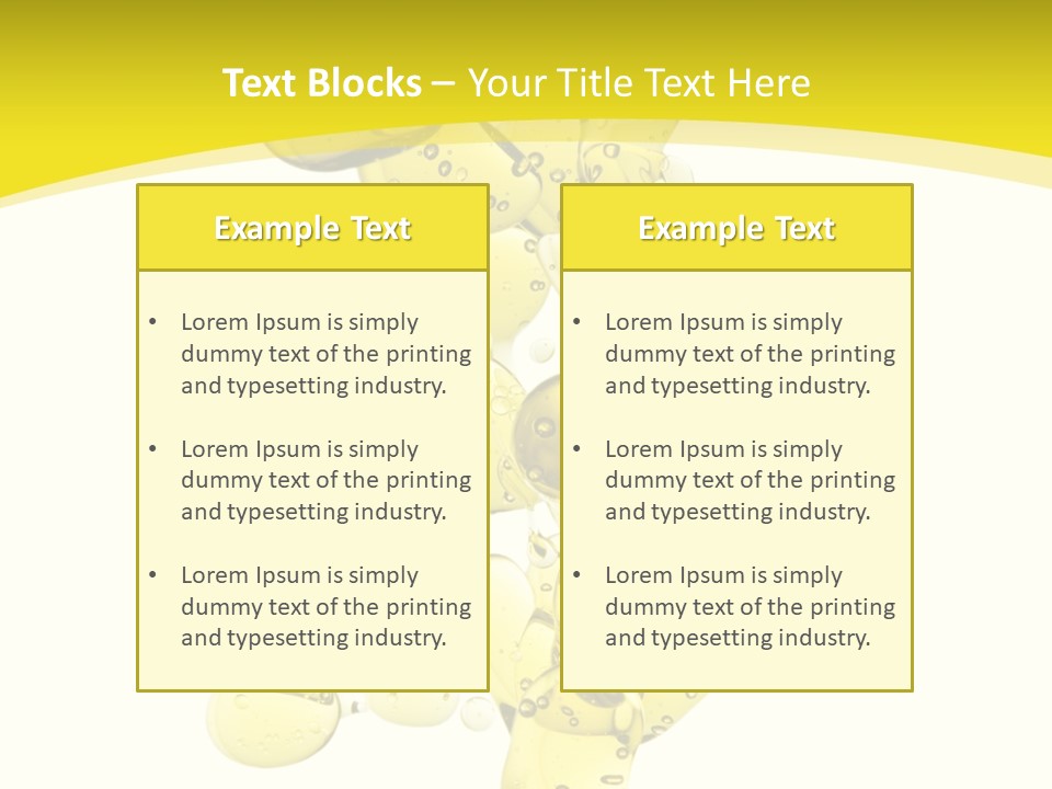 Yellow Liquid Macro PowerPoint Template