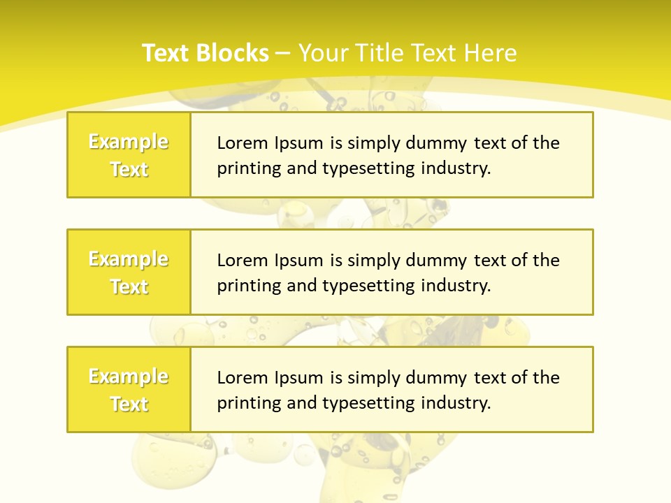 Yellow Liquid Macro PowerPoint Template