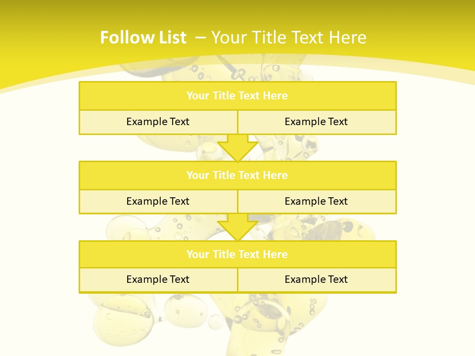 Yellow Liquid Macro PowerPoint Template